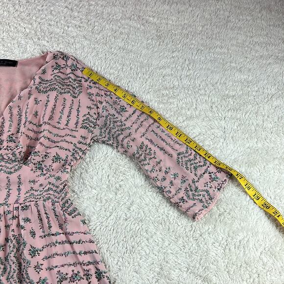 Love Kuza smocked floral print dress in pink, size small - Picture 7 of 12